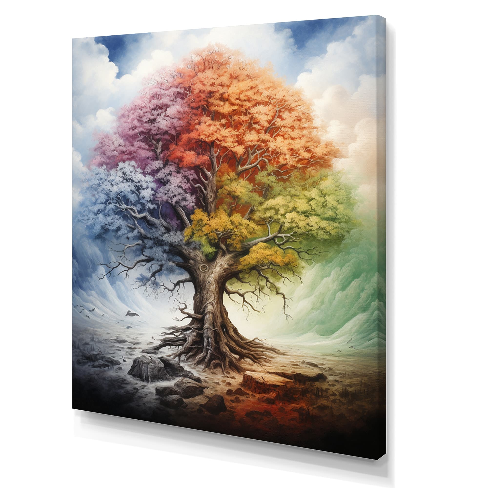 Designart "Tree Of Life All Seasons I" Landscape Trees Canvas Prints